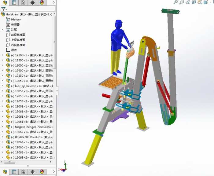 HolzkranZ型起重机模型3D图纸 STP格式