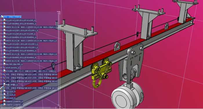 crane-trolley天车式起重机3D数模图纸 STP格式