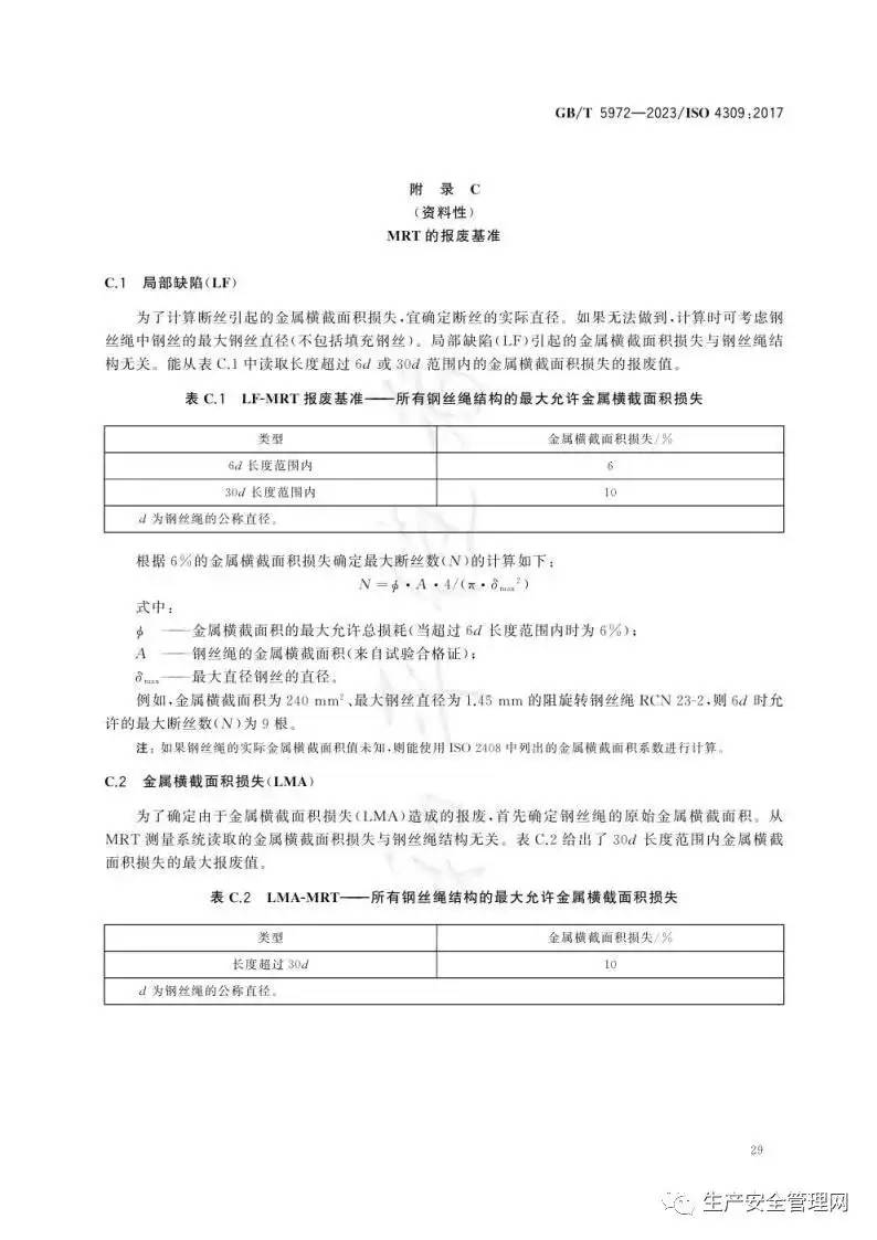 【pdf】GB T 5972-2023 起重机 钢丝绳 保养、维护、检验和报废