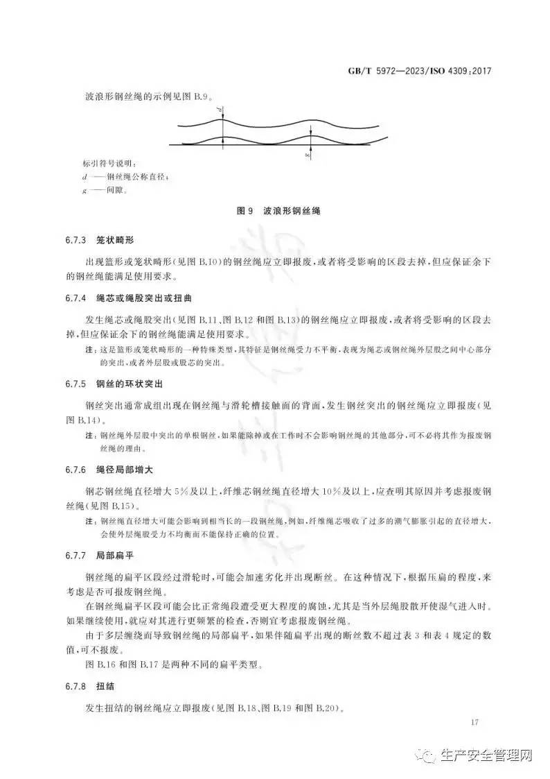 【pdf】GB T 5972-2023 起重机 钢丝绳 保养、维护、检验和报废