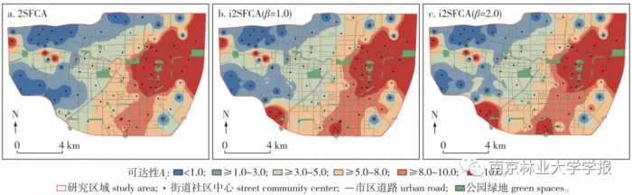 论文推荐 || 基于i2SFCA的新乡市主城区公园绿地空间步行可达性分析