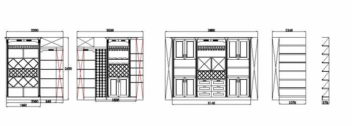 一组多图的欧式衣柜，酒柜设计方案。连载一
