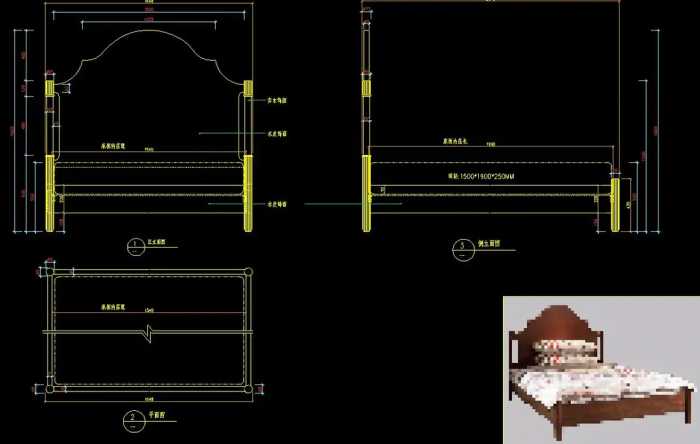 现代轻奢欧式家具cad施工图餐桌床椅子柜子沙发CAD三视图室内设计