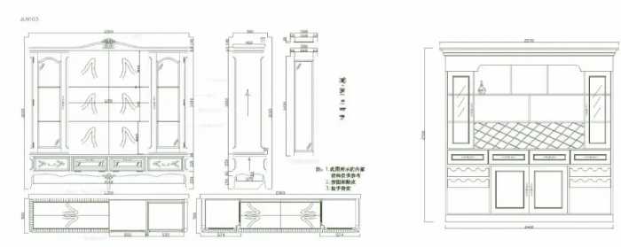 《超全酒柜CAD设计模块》丨吧台家装酒柜丨欧式美式实木 板式