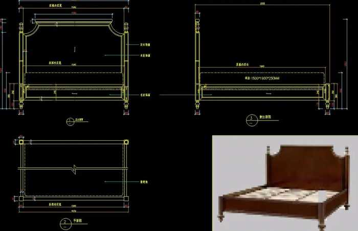 现代轻奢欧式家具cad施工图餐桌床椅子柜子沙发CAD三视图室内设计