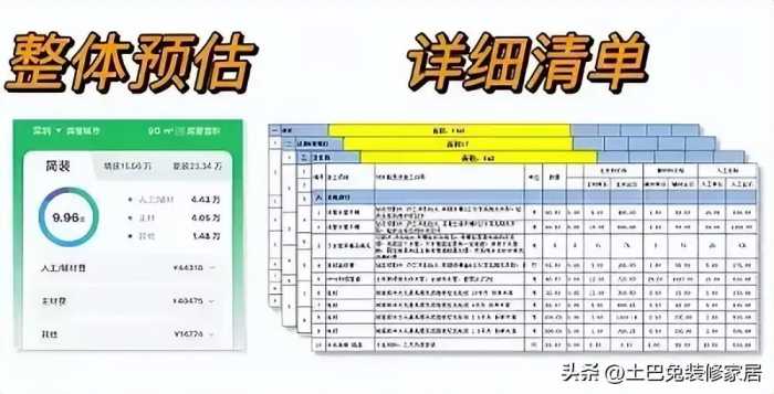 100 平房子普通装修费用清单大概是多少？