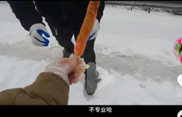 湖北暴雪封高速路，美女房车变餐车，厕所变公厕，请大家吃烤肠