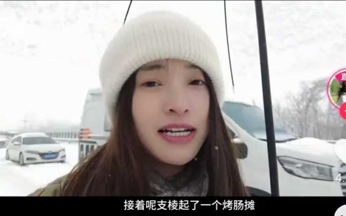 湖北暴雪封高速路，美女房车变餐车，厕所变公厕，请大家吃烤肠