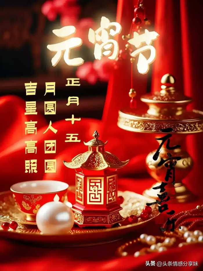 2024元宵节祝福图片，元宵节快乐最新动态图片表情包。收藏转发