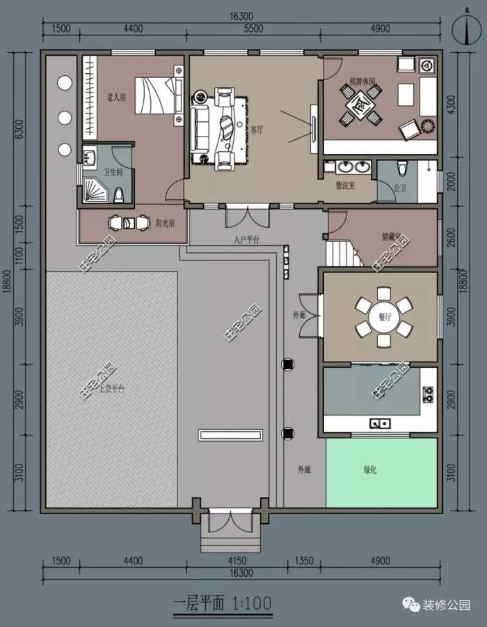 百世流传中式风，农村自建16×18米中式小院，还有中式装修效果图