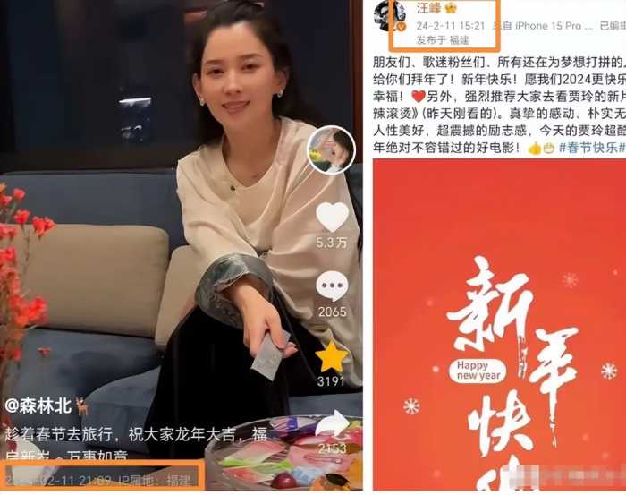 汪峰带森林北见家长！十指紧扣保护女方，两人在酒店过年合照曝光