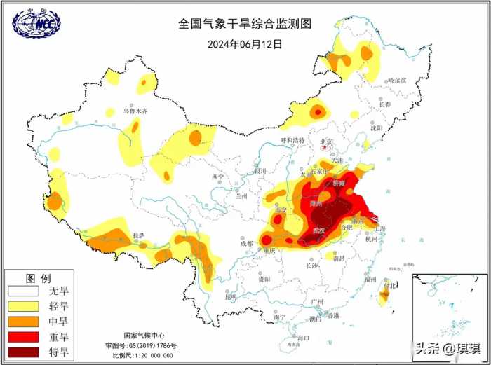 双暴雨带纵横南方东北，山东河南等例外！权威数据：达重旱特旱级