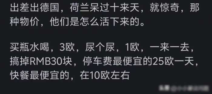 现在欧洲日子好过吗？来看看在欧洲生活过的网友就知道了！