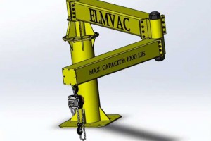 Articulating Jib Crane接式起重臂起重机3D图纸 Solidworks设计