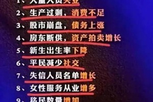 经济大萧条的10大前兆。不知道的收藏起来看看，仅供参考