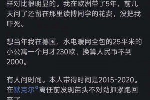 现在欧洲日子好过吗？来看看在欧洲生活过的网友就知道了！