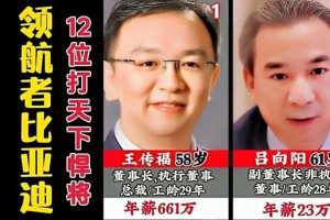 比亚迪当初12位打天下的悍将，为什么吕向阳年薪这么低？